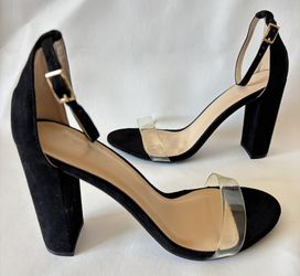 Black Clear Heels