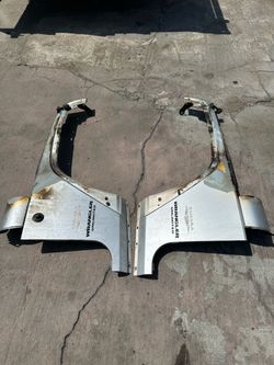 Jeep Wrangler JK Front Fenders Pair OEM Silver 2007 through 2018