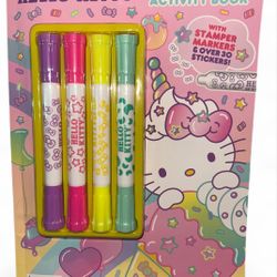 Hello Kitty Coloring Book w/ Markers & Stickers 🎀