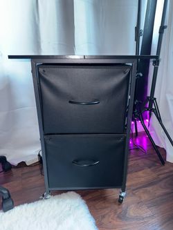 Two drawer storage + table top