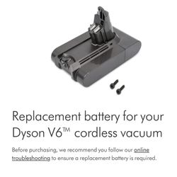 Replacement Battery Dyson V6 Cordless Vacuum 