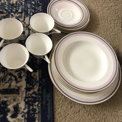 Dishes And Caps (15) Pcs