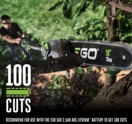 EGO PS1000 10-Inch LED Cut Line Indicator Bare Tool Telescopic Pole Saw, Black