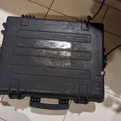Black Hard Plastic Road Case With Foam