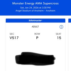 Monster Energy AMA SUPERCROSS TICKETS 