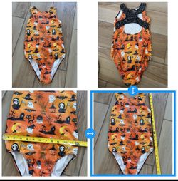 Girls Halloween Print Leotard