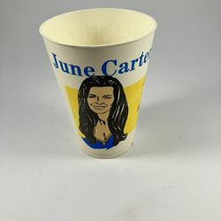 RARE 1970s 7-Eleven June Carter Slurpee Cup Johnny Cash Wife Ring of Fire Promo Music Series