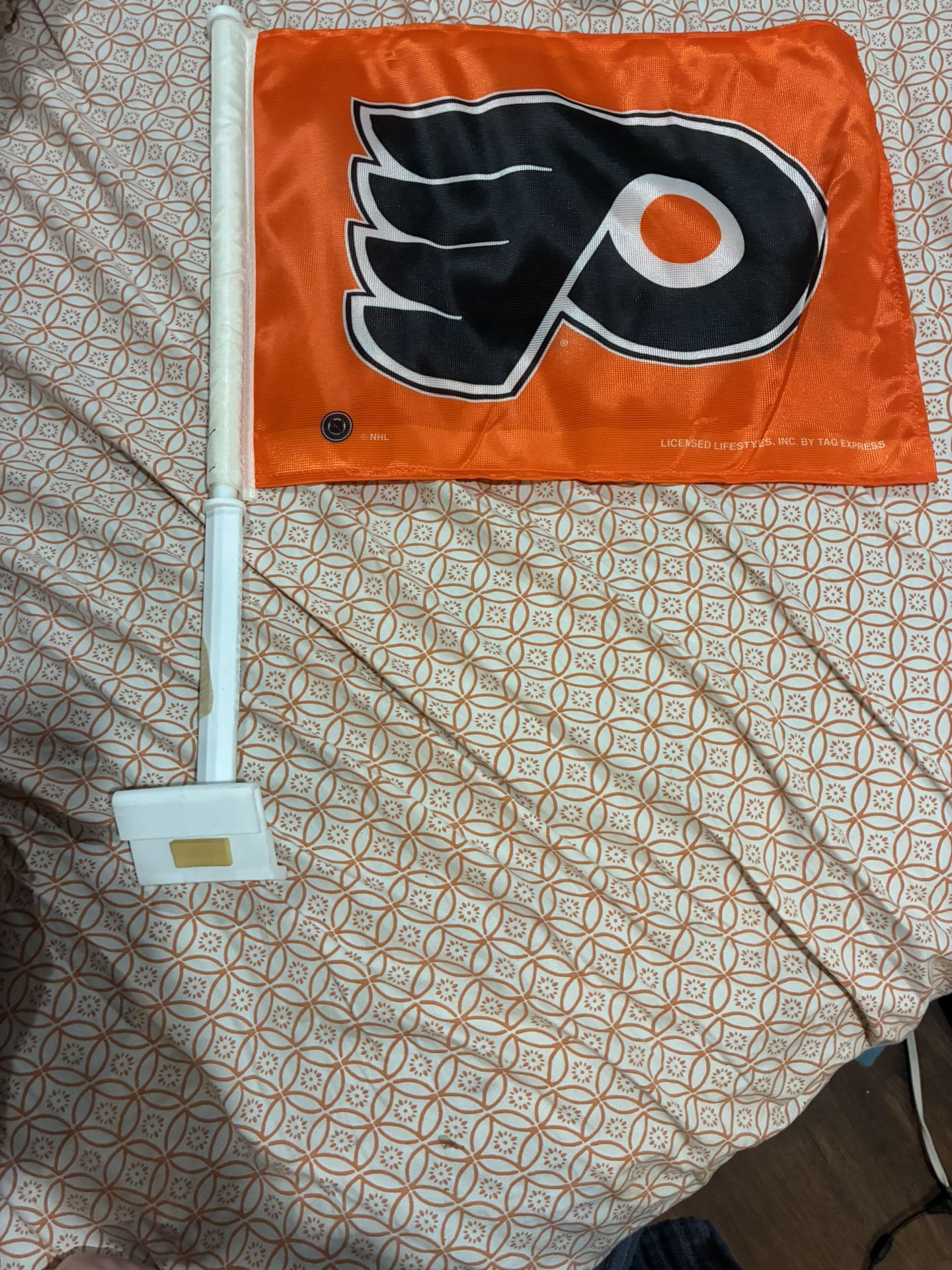 RICO Industries Inc Tag Express Vintage NHL Philadelphia Flyers Car Flag