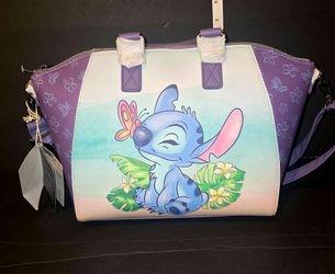 Loungefly Disney Stitch Purple Satchel Bag