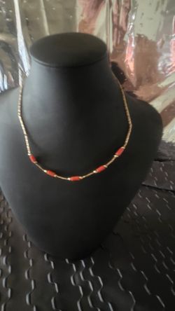 Vintage Gold-Tone & Orange