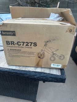 Besrey BR-C727S Kids Foldable Tricycle Black and Green