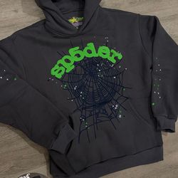 Slate Grey Spider Hoodie Size Large