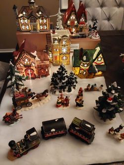 Christmas Village Collection with Lighted Buildings