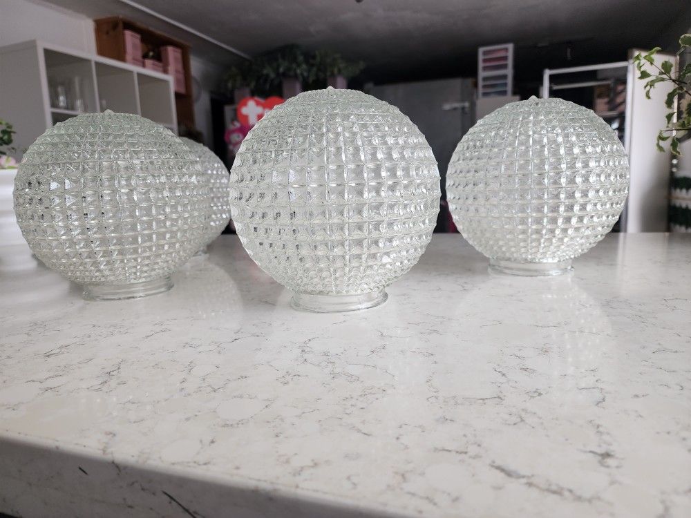 5 Glass Disco Balls Party Decor