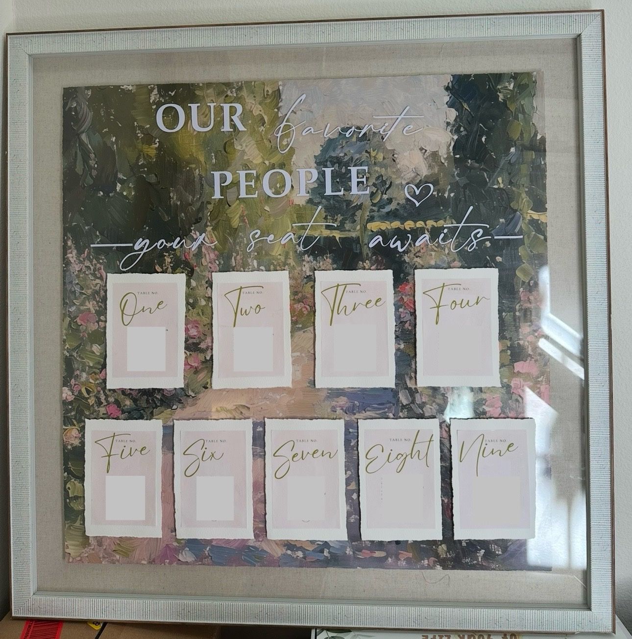 Wedding Seating Chart (no Stand)