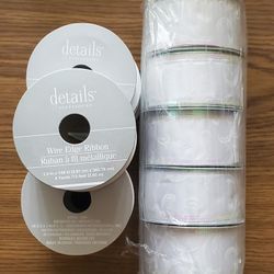10 New Rolls Of Wire Edged Decorative Ribbon (40 Yards)