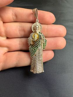 925 Silver Saint Jude Religious Pendant