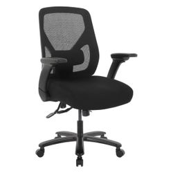 MFTC 400 Big & Tall Ergonomic Mesh/Fabric High-Back Chair with Flip-Up Armrests, Black/Black ♦️READ‼️ 