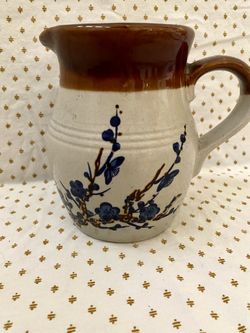 Porcelain Vintage Floral Pitcher