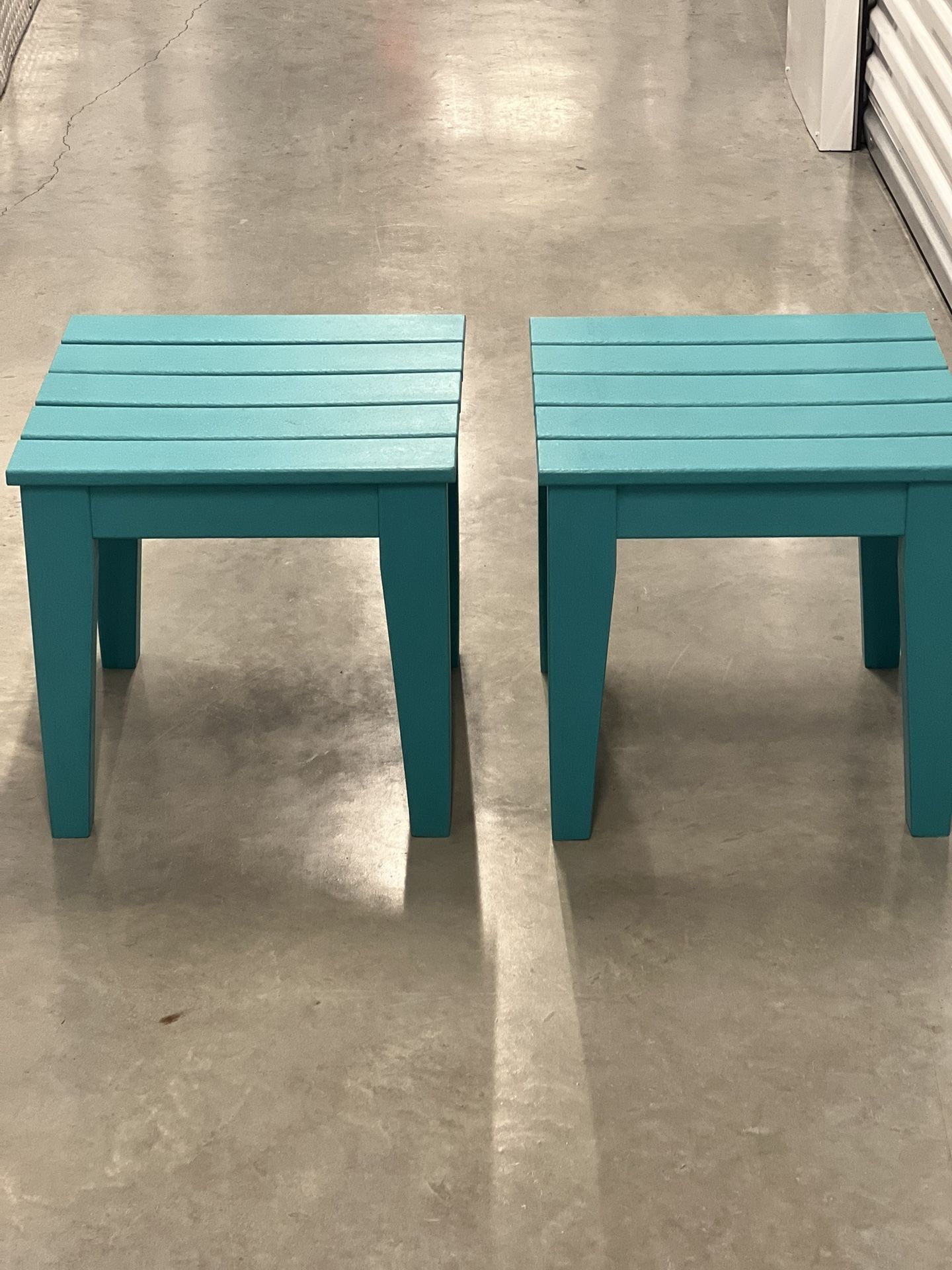 Palms Modern Adirondack Square Outdoor Side Table Ideal for the porch or patio, this side table is perfect for holding your drinks or snacks on top.