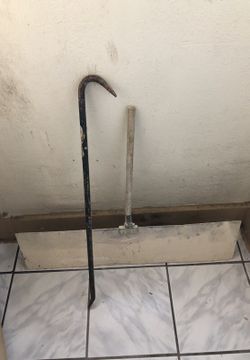 Crowbar and big spatula thing