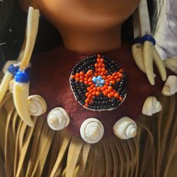 Native American  Indian Porcelain Doll