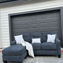 Small Dark Grey Sectional 