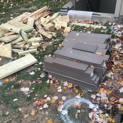 Leftover Timber Tech Deck Boards And Pressure treated Scrap Lumber.
