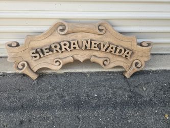 sierra nevada brewing beer sign man cave bar craft faux wood