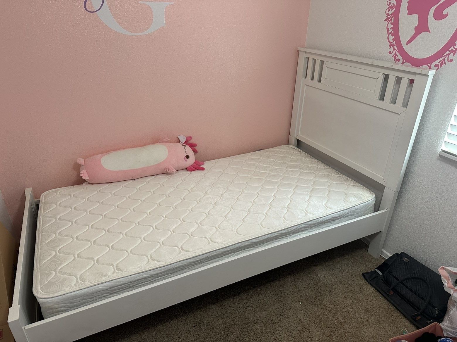 Twin Bed Frame White 
