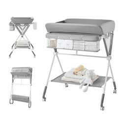Diaper Changing Table With Storage Underneath Portable 