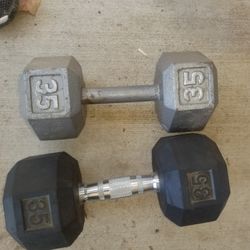 Set Of 35lbs Dumbbells 