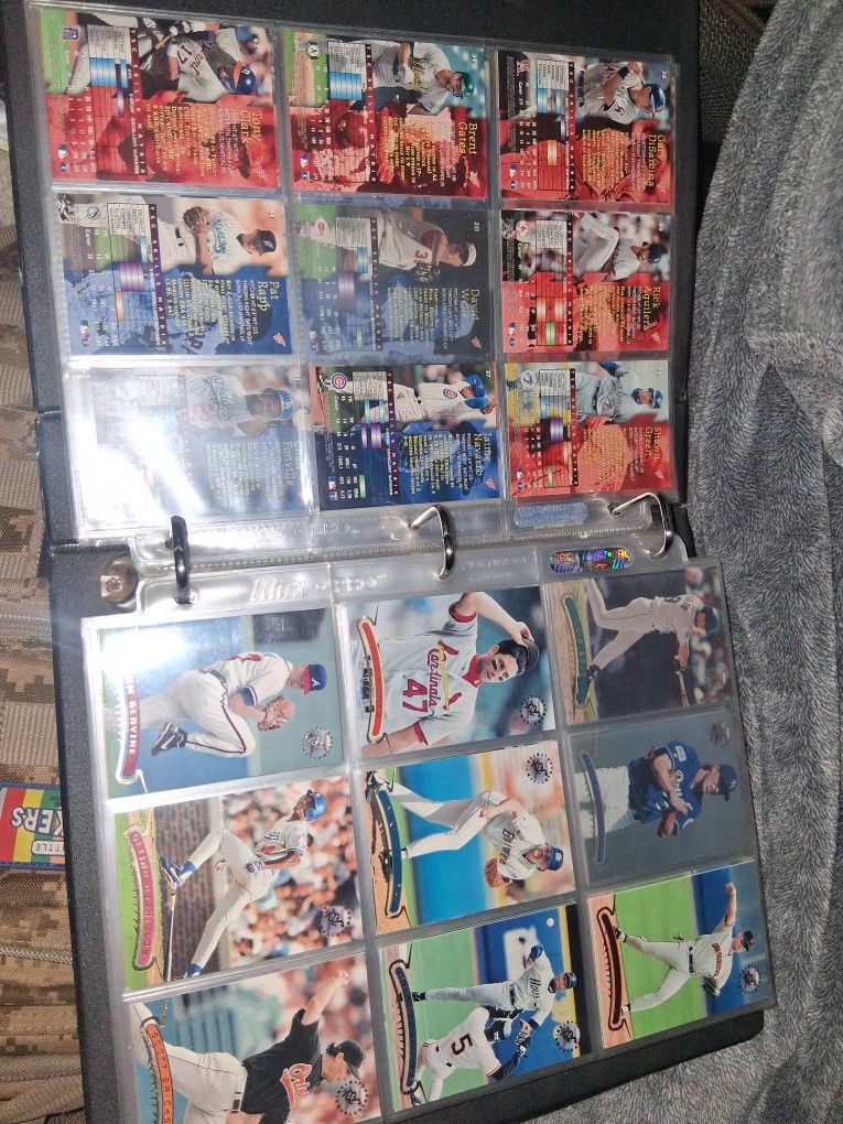 Assorted Sports Cards With Binder