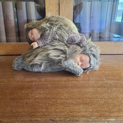 1998 Anne Geddes Baby Doll Hedgehog Outfit 16" Long AND 10" Long