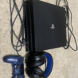 Ps4 Pro, Gaming Headset, Controller, Controller Charger.