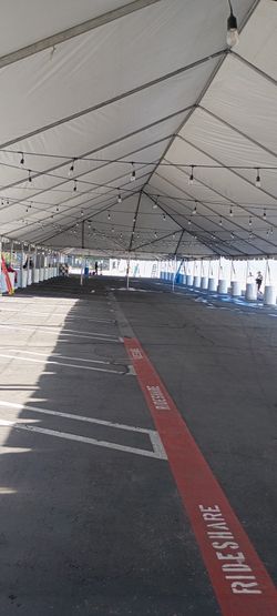 Carpa Blanca 40x100 Mesas Sillas SOLO RT