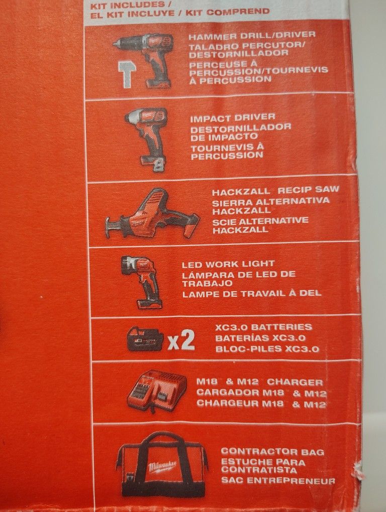 Brand NEW Milwaukee M18 4-Tool Set