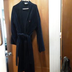Polo By Ralph Lauren Navy Blue Bathrobe
