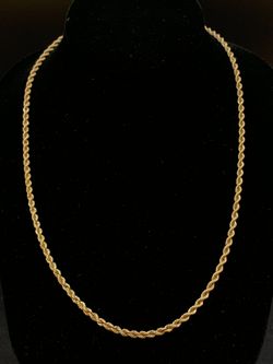 20" 3mm Gold Rope Chain #33913