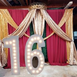 Sweet 16 Backdrop Quincenera 