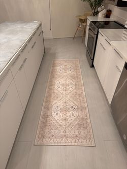 Neutral Tone Persian-Style Runner Rug