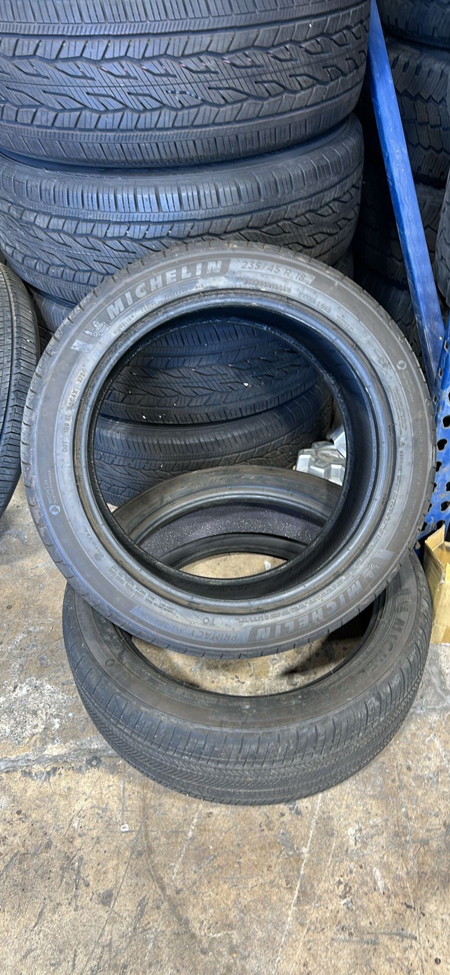 2x Tires Michelin 235/45R18 Promacy AS 235 45 R18 80% Tread