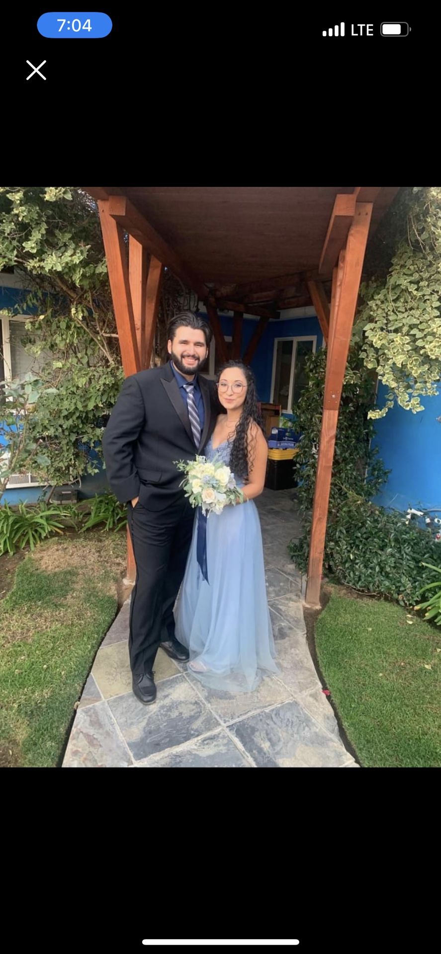 Azazie Bridesmaid Dusty Blue Dress