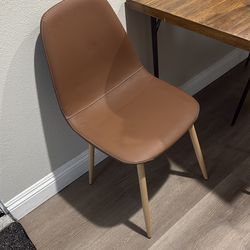 Brown leather dining chairs NEW