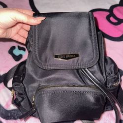 Steve Madden Black Small Backpack 