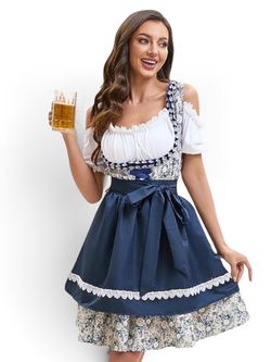 Women's Dirndl Dress Oktoberfest Costume Size XL