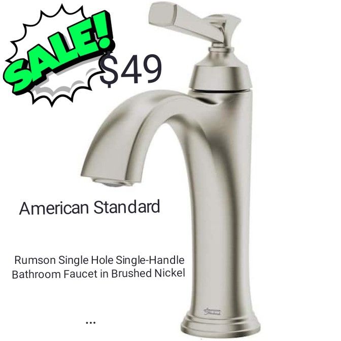 American Standard
Rumson Single Hole Single-Handle Bathroom Faucet in Brushed Nickel