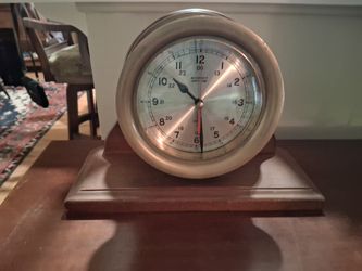 ACCURACY SHIP'S TIME QUARTS BRASS CLOCK