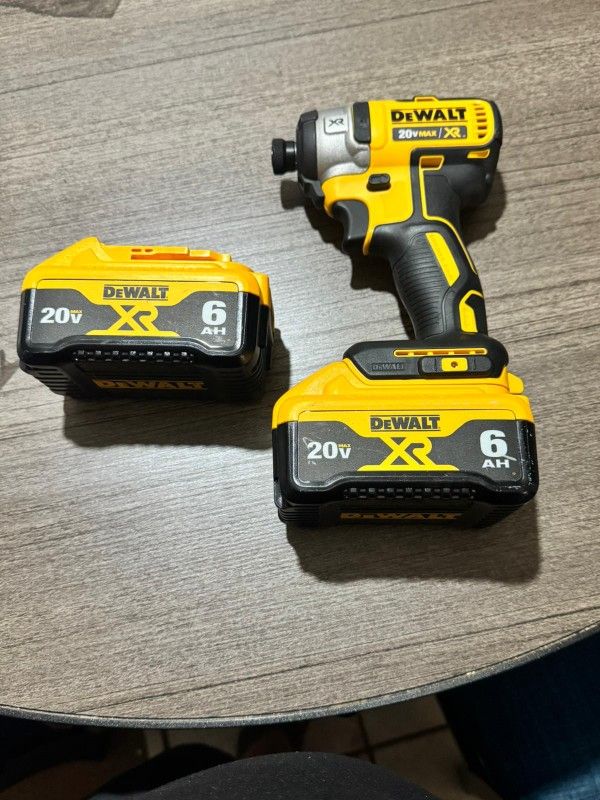 Dewalt impact drill with 2, 6AH batteries