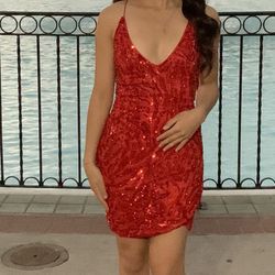 Red Dress Primavera 4022 Size 2 